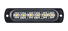 6 Led Siyah Taban Mercekli Parmak Lamba 12-24 v Uyumlu