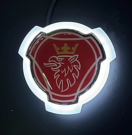 Ledli Damla Panjur arma Scania Kırmızı (Beyaz Led) 12-24 v