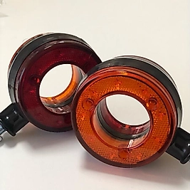 18 Led İçi boş Ayna Altı Küpe sarı - Kırmızı 12-24 v