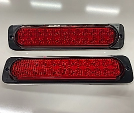 24 Led Siyah Taban Mercekli Çift Sıra Parmak Lamba 12-24 v Uyumlu