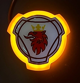 Ledli Damla Panjur arma Scania  Beyaz (Amber Led) 12-24 v