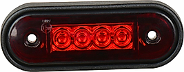 4 Led Siyah Taban Parmak Lamba Formplas 12-24 v Uyumlu