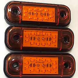 12 Led Oval Parmak Lamba 12-24 v Uyumlu