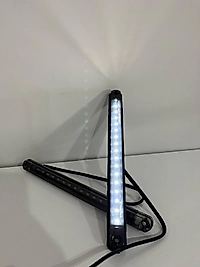 16 Led Füme Cam Beyaz Plastik Taban Parmak Lamba 12-24 v